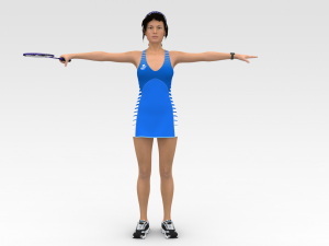 Badminton Player Modello 3D