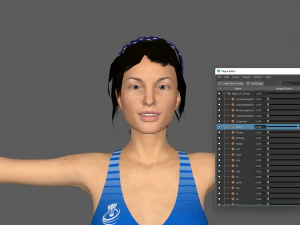 バドミントン選手 3Dモデル