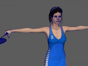 Badminton Player Modello 3D