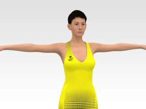 Badminton Player 3D Model