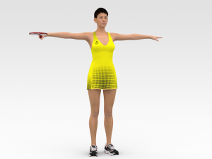 Badminton Player 3D Model