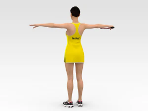 Badminton Player 3D Model