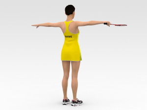Badminton Player 3D Model