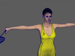 Badminton Player 3D Model