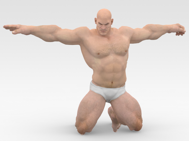 Bodybuilder Model 3D .c4d .max .obj .3ds .fbx .stl .blend 