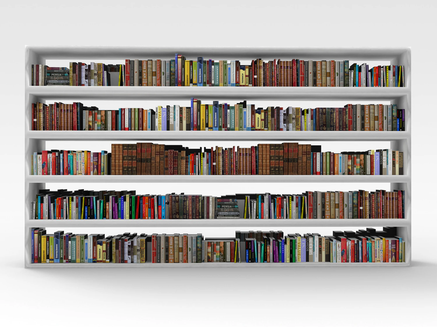 Book Rack 3D Model .c4d .max .obj .3ds .fbx .stl .blend 