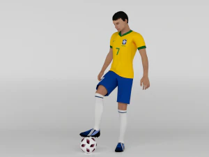 Brazil Football Player 3D Model