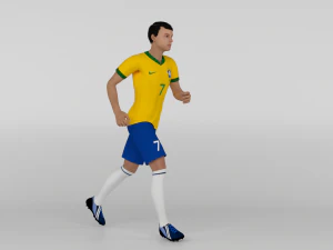 Brazil Football Player 3D Model