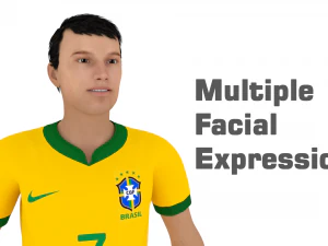Brazil Football Player 3D Model