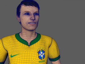 Brazil Football Player 3D Model