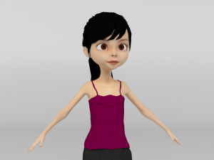 Cartoon Girl Modello 3D