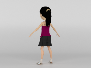 Cartoon Girl Modello 3D