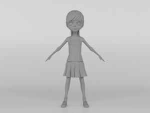 Cartoon Girl Modello 3D