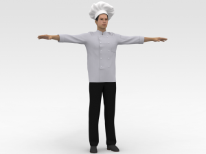 Male Chef 3D Model