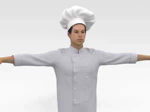 남성 요리사 3D 모델
