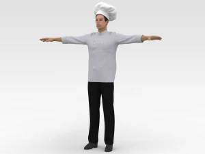 남성 요리사 3D 모델