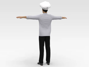 남성 요리사 3D 모델