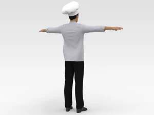 남성 요리사 3D 모델