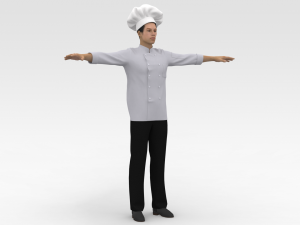 Male Chef Model 3D