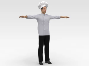 남성 요리사 3D 모델