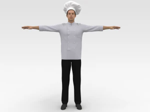 남성 요리사 3D 모델