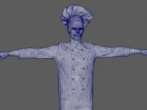 남성 요리사 3D 모델