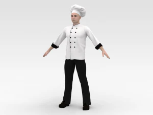 남성 요리사 3D 모델