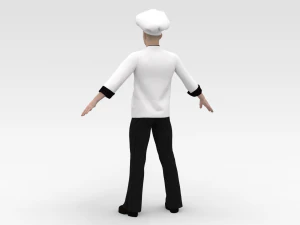 남성 요리사 3D 모델