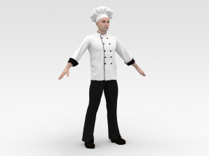 Male Chef Model 3D