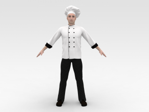 Male Chef Model 3D