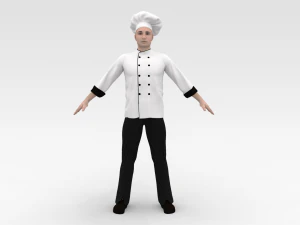 남성 요리사 3D 모델