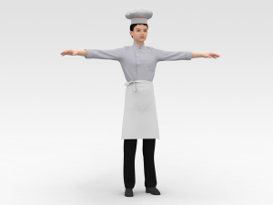 Male Chef 3D Model