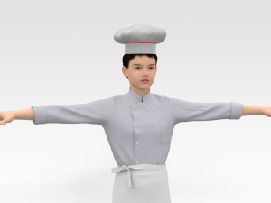 Male Chef Modelo 3D