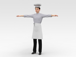 Male Chef Modelo 3D