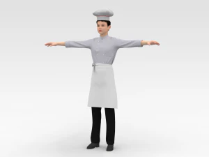 Male Chef 3D Model