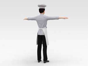 Male Chef Modelo 3D