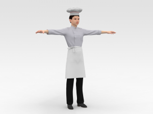 Male Chef Modelo 3D