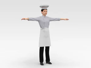 Male Chef 3D Model