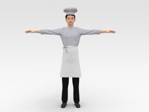 Male Chef Modelo 3D