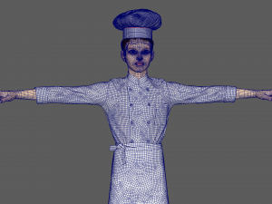 Male Chef Modelo 3D