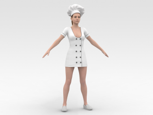 Female Chef 3Dモデル