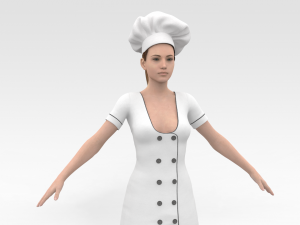 Female Chef 3D Модель