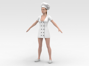 Female Chef 3D Модель