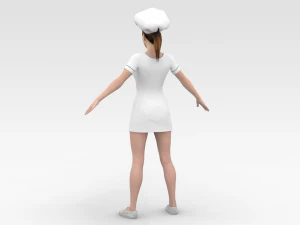 Female Chef 3D Model