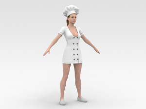Female Chef 3D Модель