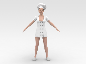 Female Chef 3D Модель