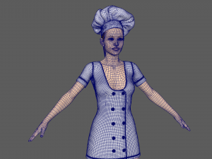 Female Chef 3D Модель