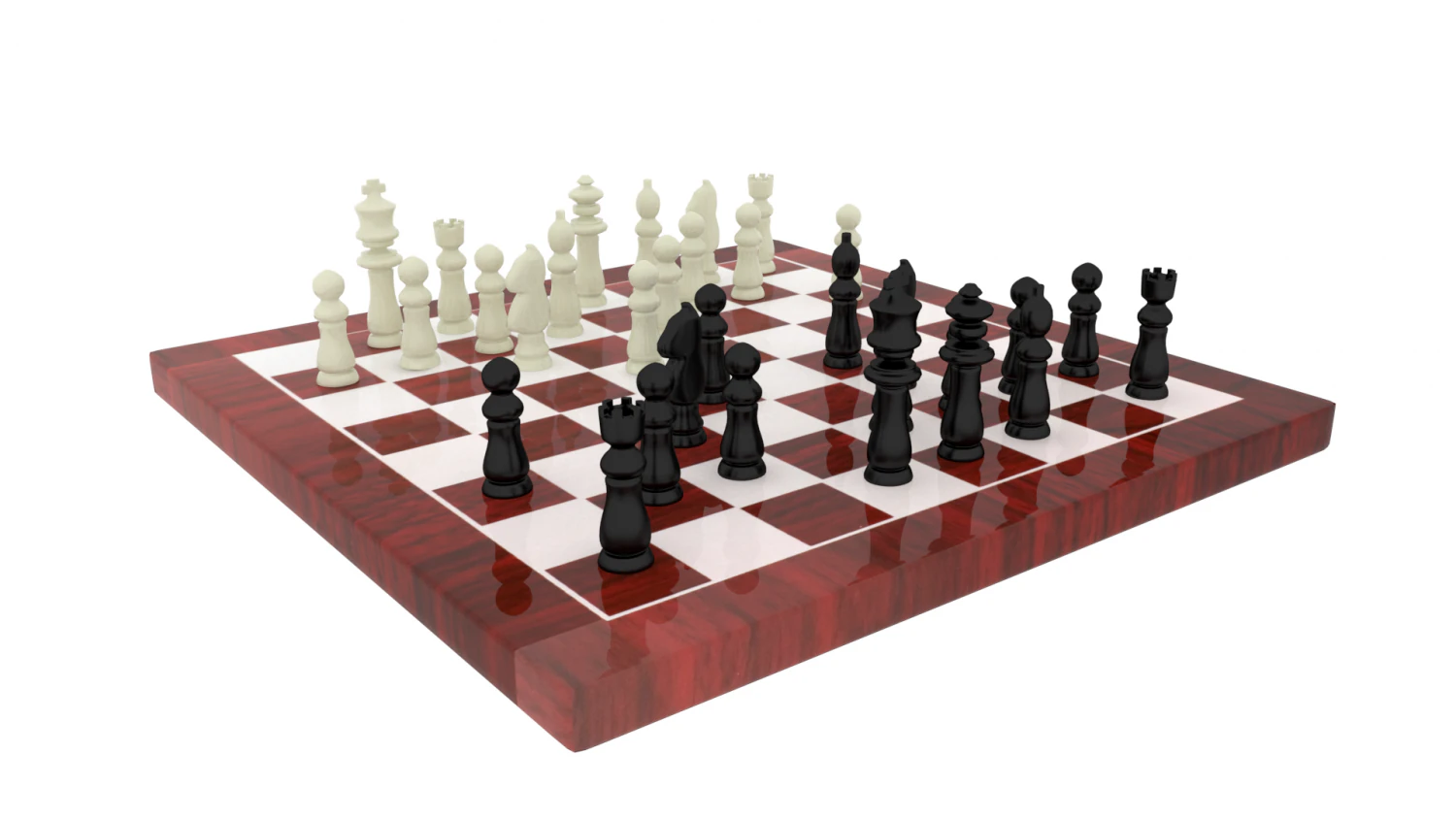 Chessboard 3D Model .c4d .max .obj .3ds .fbx .stl .blend 