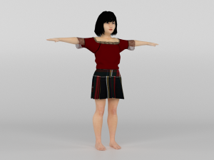 Chienese Girl 3Dモデル
