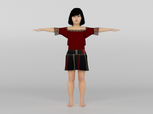 Chienese Girl 3Dモデル